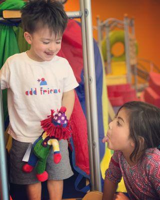 Our Family Gym classes and Open Gyms allow for siblings to take enjoy our play floor together.