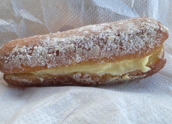 Bavarian cream filled donut.