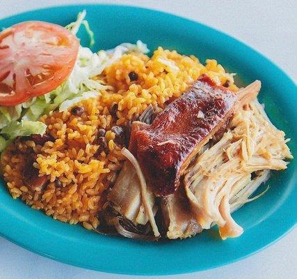 Pernil y Arroz con Gandules / Roast Pork & Rice with Pigeon Peas