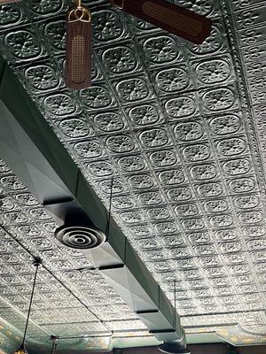 Cool tin ceilings!