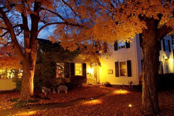 The Strong House Inn during the fall