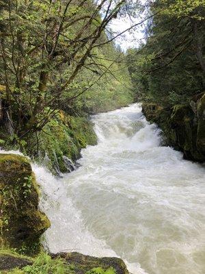 Small falls at the end of the trail.