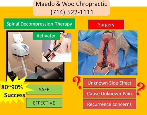 COMPARING BETWEEN THERAPY AND SURGERY