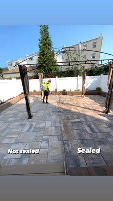 Paver pressure washer and sealing