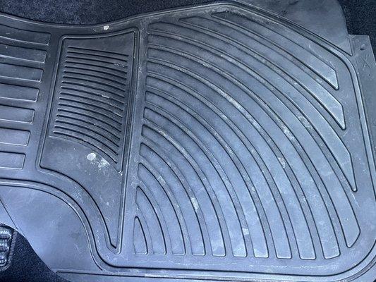 Apparently detailing and paying hundreds of dollars doesn't apply to the floor mats.