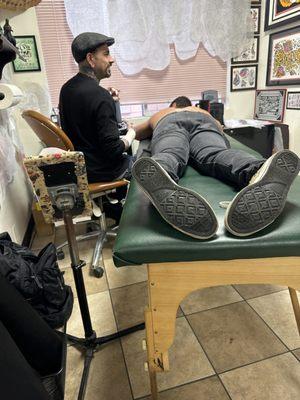 Tattoo session