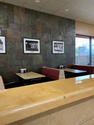 Seating area in the Dairy Queen at Wichita Falls, Texas.