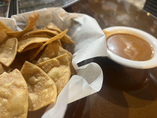 Chips and hot sauce