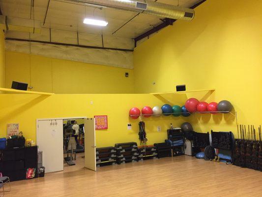 Workout class area