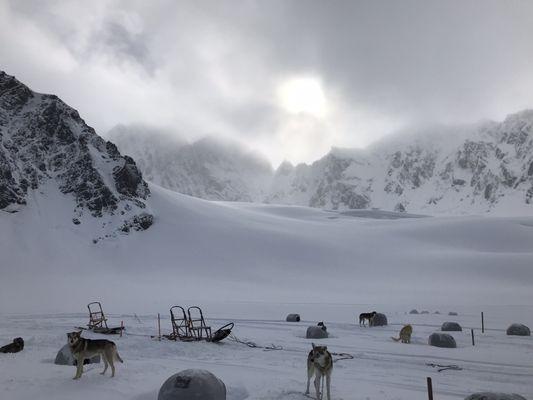 Base camp..they live out here while training.