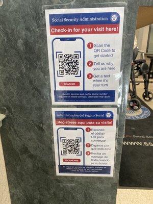 Check in at kiosk