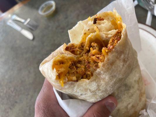 Chorizo and Egg Burrito