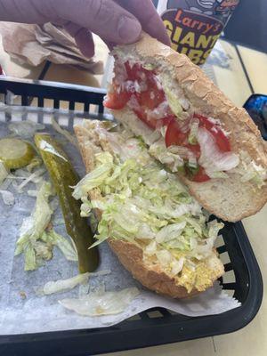 Sub, all bread and no meat.