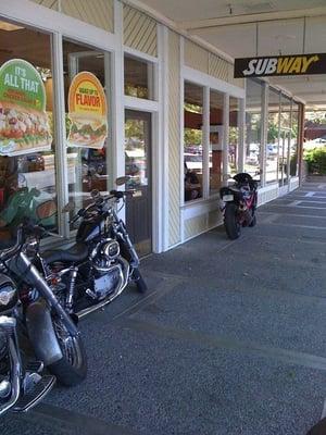 This subway is bike friendly:) come stop by after a ride