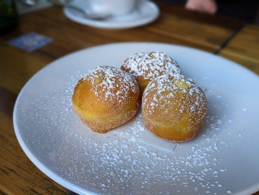 Delicious special of the day!  Filled pastries, they look like donuts but weren't as sweet