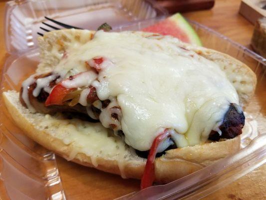 Italian sausage hoagie