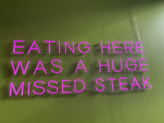 Missed steak