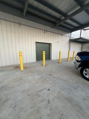 Rear loading dock facility entrance