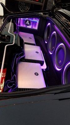 Interior lighting the customer requested to show his system at car shows.