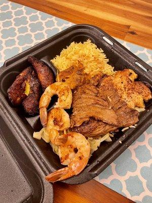 Rosita's Combo Choice - Shrimp, Beef & Chicken