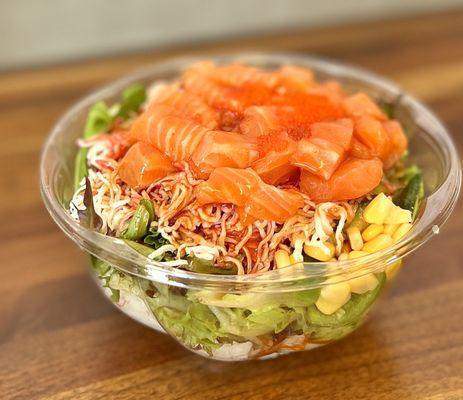 Build your own bowl: Salmon with tobiko and Chef's spicy sauce