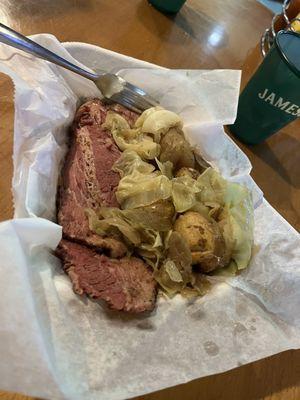 Corned beef and cabbage. Pretty tasty