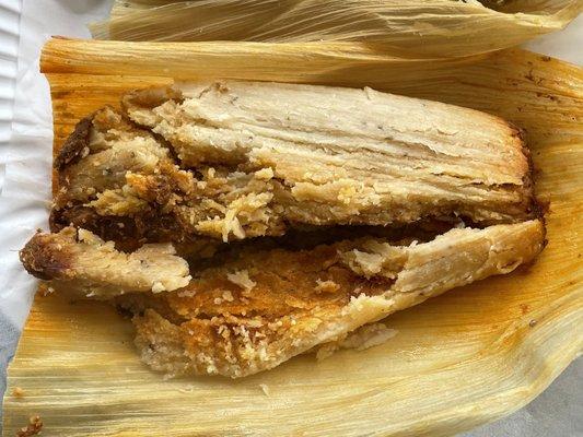 Puerco tamale ($3.00 USD)