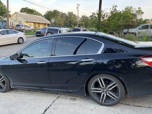 2016 Honda Accord, 30% in the front 20% everywhere else