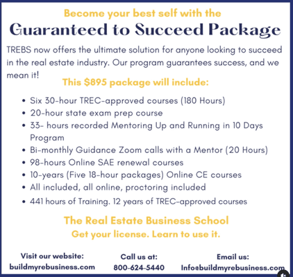 New Guaranteed to Succeed Package