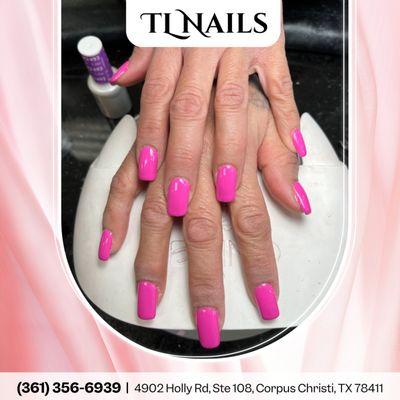 Pink power at your fingertips! These vibrant nails are a confidence booster in a bottle.