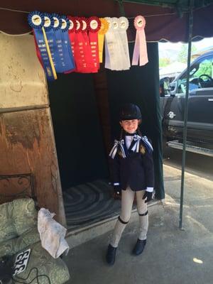 Pony rider Ruby at her first horse show on Next Kid.