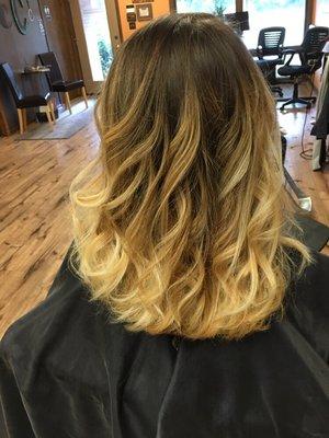 Back comb balayage