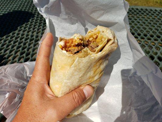 Yummy giant burrito! Carne Asada