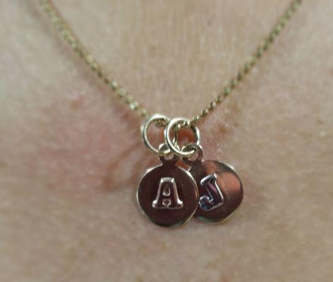 Picture of my new necklace and pendants.....done by Raymond! I Love it!