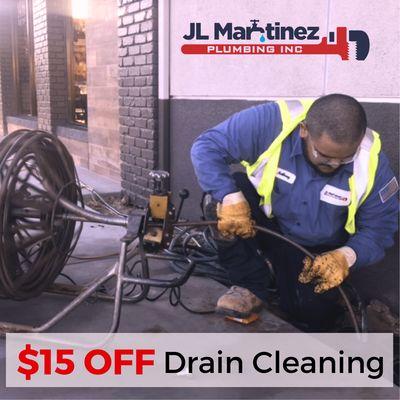 $15 Off Drain Cleaning! Clearing drains the right way. Our trained plumbers are ready for commercial & residential plumbing 24/7, Call Today