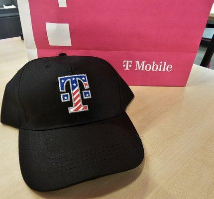 T-mobile hat with purchase