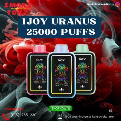 The iJoy Uranus 25000 Puffs Vaporizer is now available at Smoke Tokz!