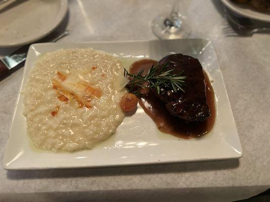 Filet Mignon with Parmesan Risotto