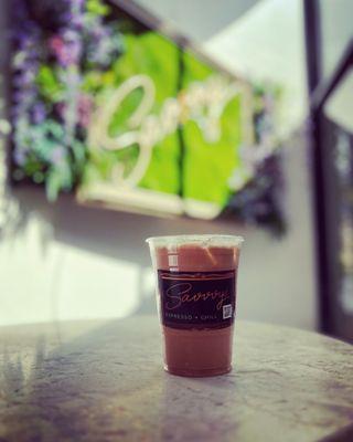 My Rosey Cheeks Iced Coffee - it was fantastic!! Very strong rose flavor - I loved it!