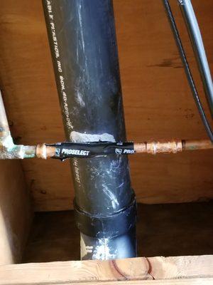 Should have rerouted the pipe in order to keep if from rubbing in the black pipe