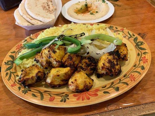 19. Chicken Shish kabob Plate