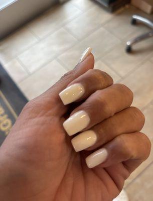 Dip nails done by owner, didn't match the color I asked for but this was cute. Dip just isn't for me.