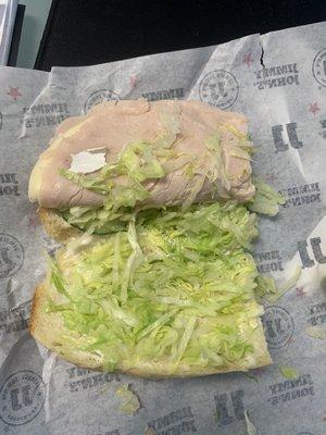 Paper in my sandwich! Happy I found this before I ate it! Lol