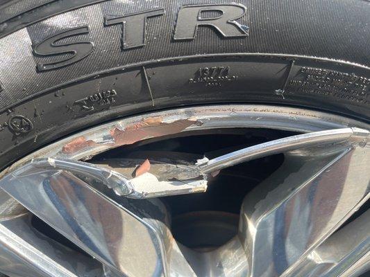 Damaged rim