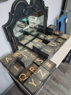 Engraved Scrabble Tiles