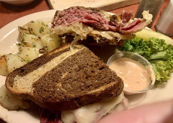 Villa Europa's tasty Rueben.