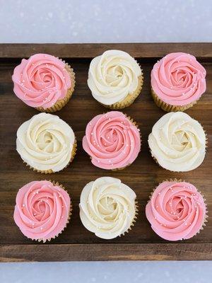 Buttercream rosette cupcakes