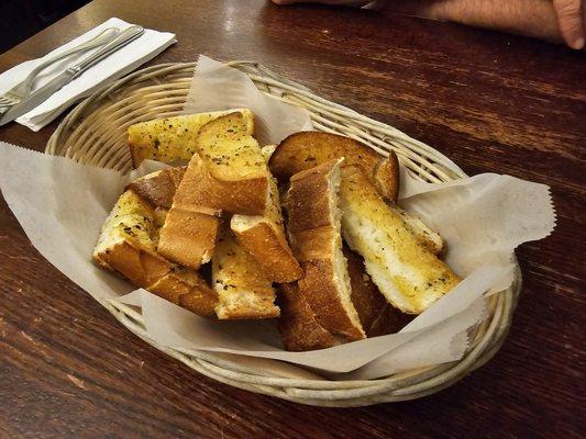 Complimentary (and complementary) garlic bread