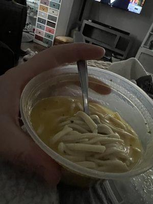 Campbell's super salty chicken noodle soup.