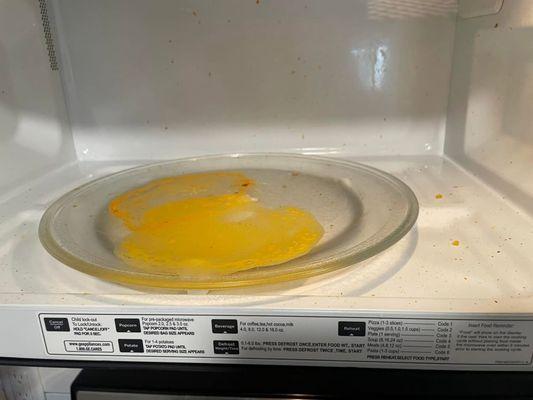 Microwave.  Management's comments are that our standards of cleanliness are "higher than the Norm" and this is perfectly acceptable